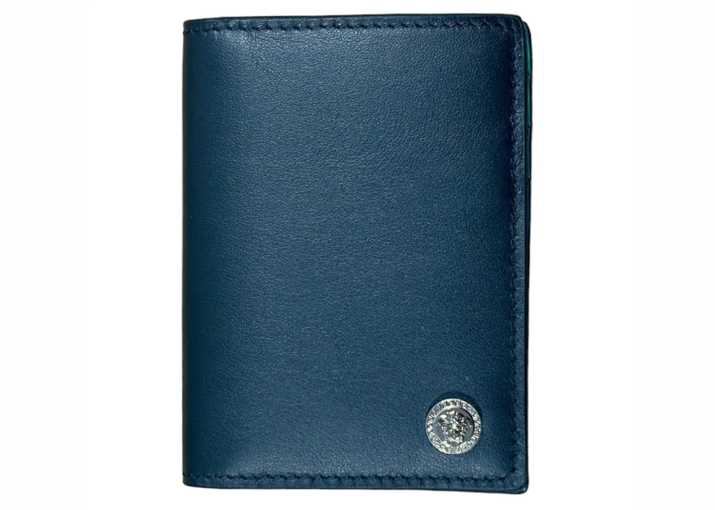 Versace Medusa Logo Bi-Fold Wallet Black/Green - 1