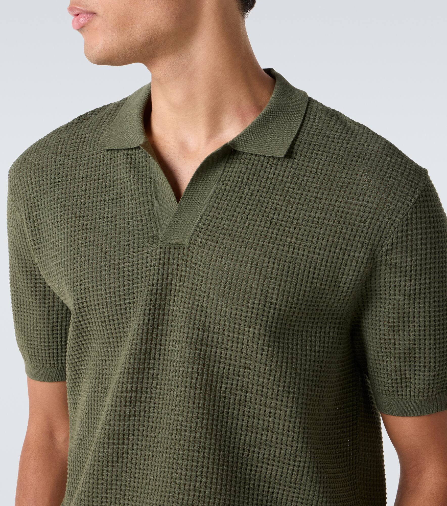 Roddy waffle-knit polo shirt - 5