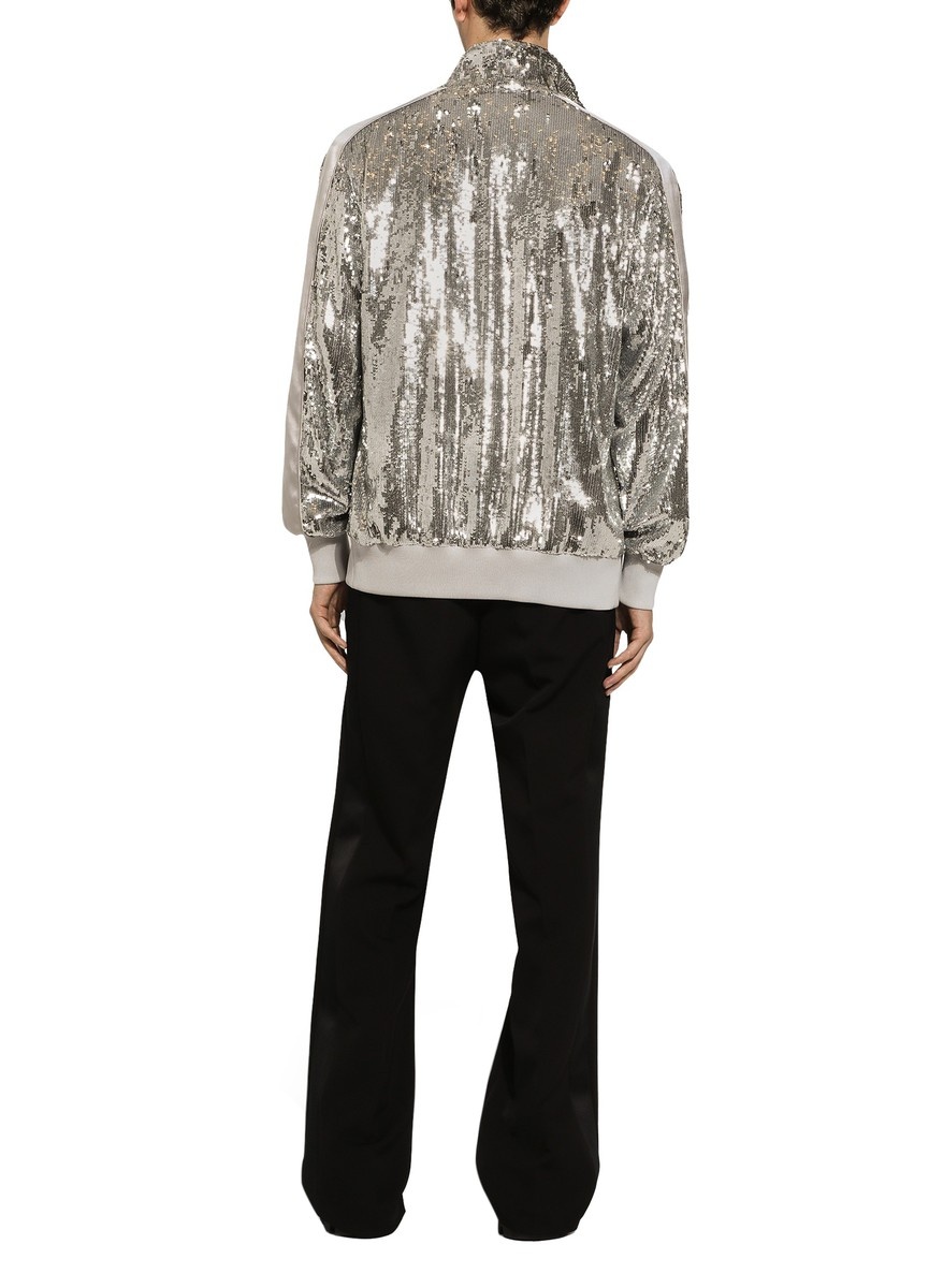 Sequined zip-up sweatshirt - 3