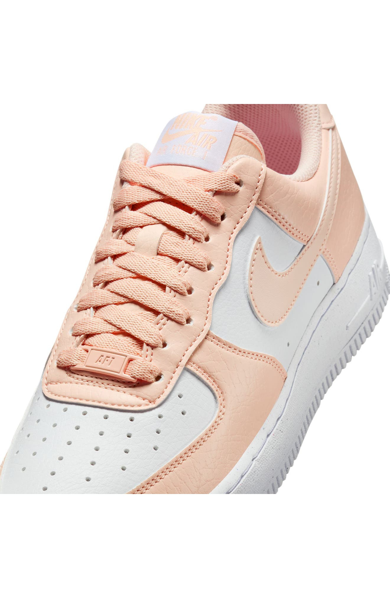 Nike Air Force 1 '07 SE Sneaker in White/Washed Coral/White at Nordstrom - 8