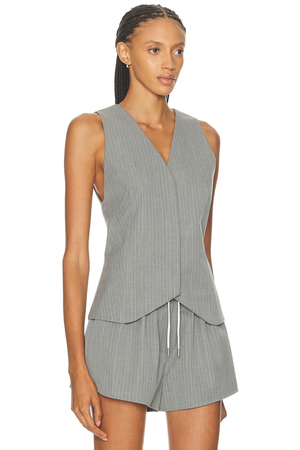 Pinstripe Wool Vest - 2