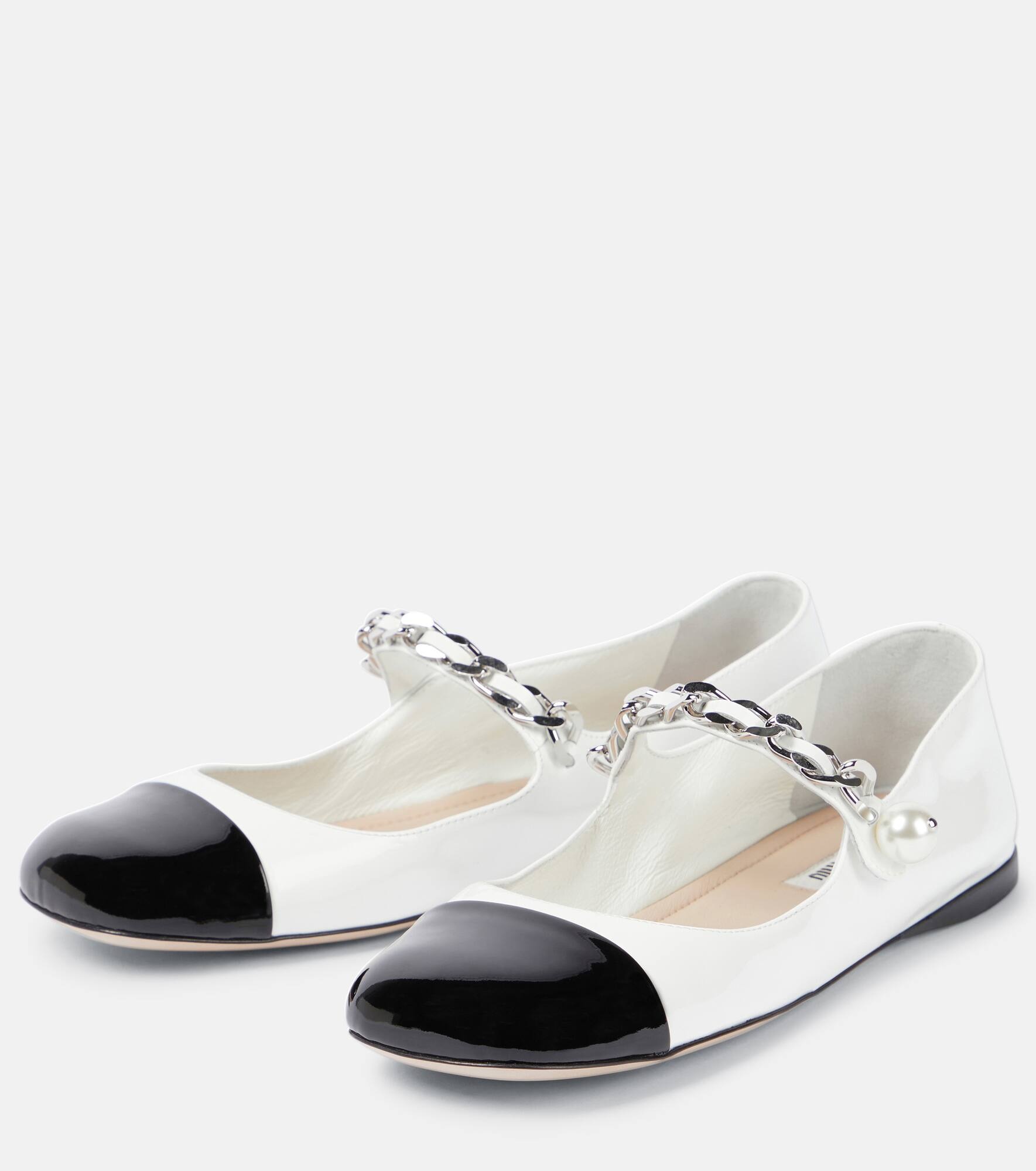 Embellished leather ballet flats - 5