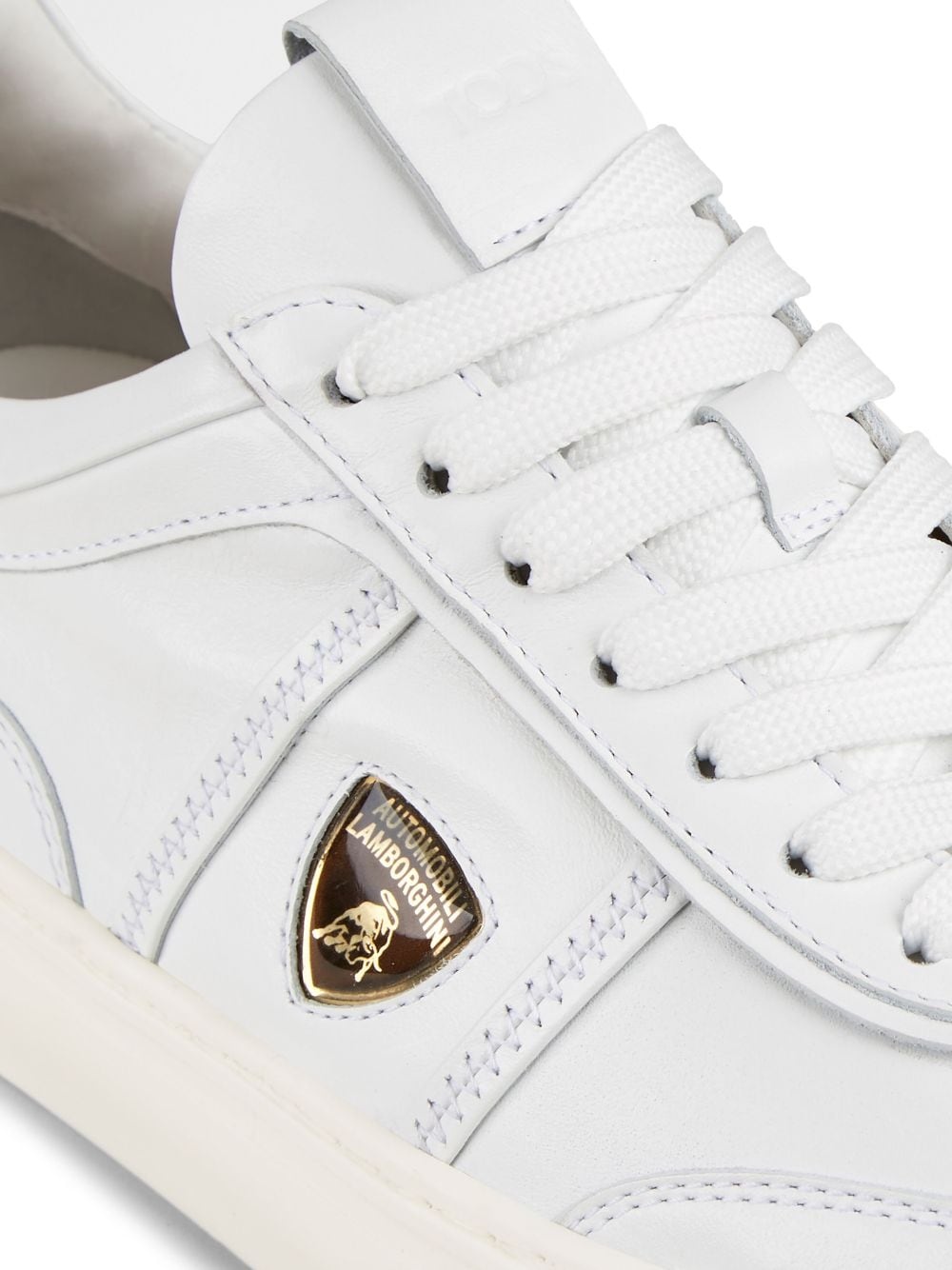 Automobili Lamborghini panelled lace-up leather sneakers - 5