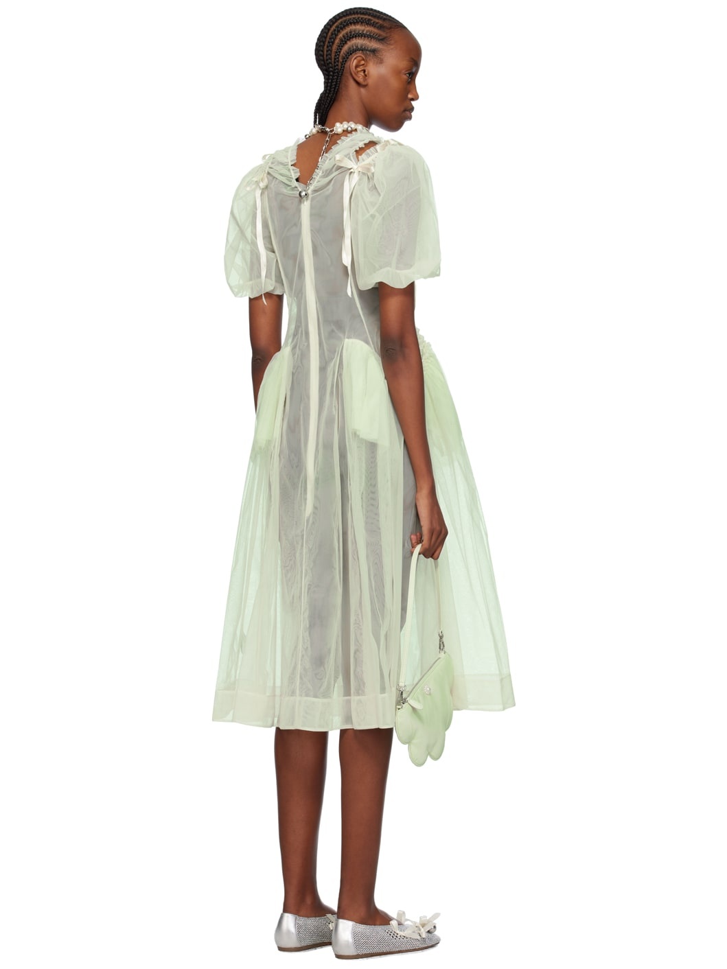 Green Bite Midi Dress - 3