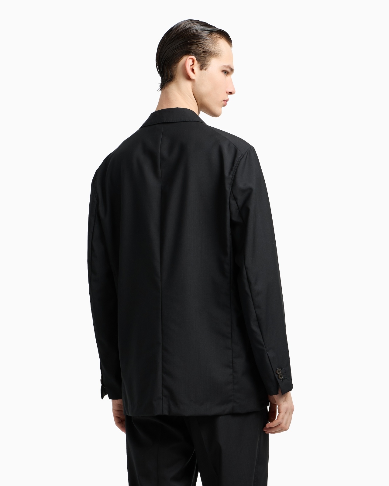 WOOL POPLIN SINGLE-BREASTED JACKET - 3