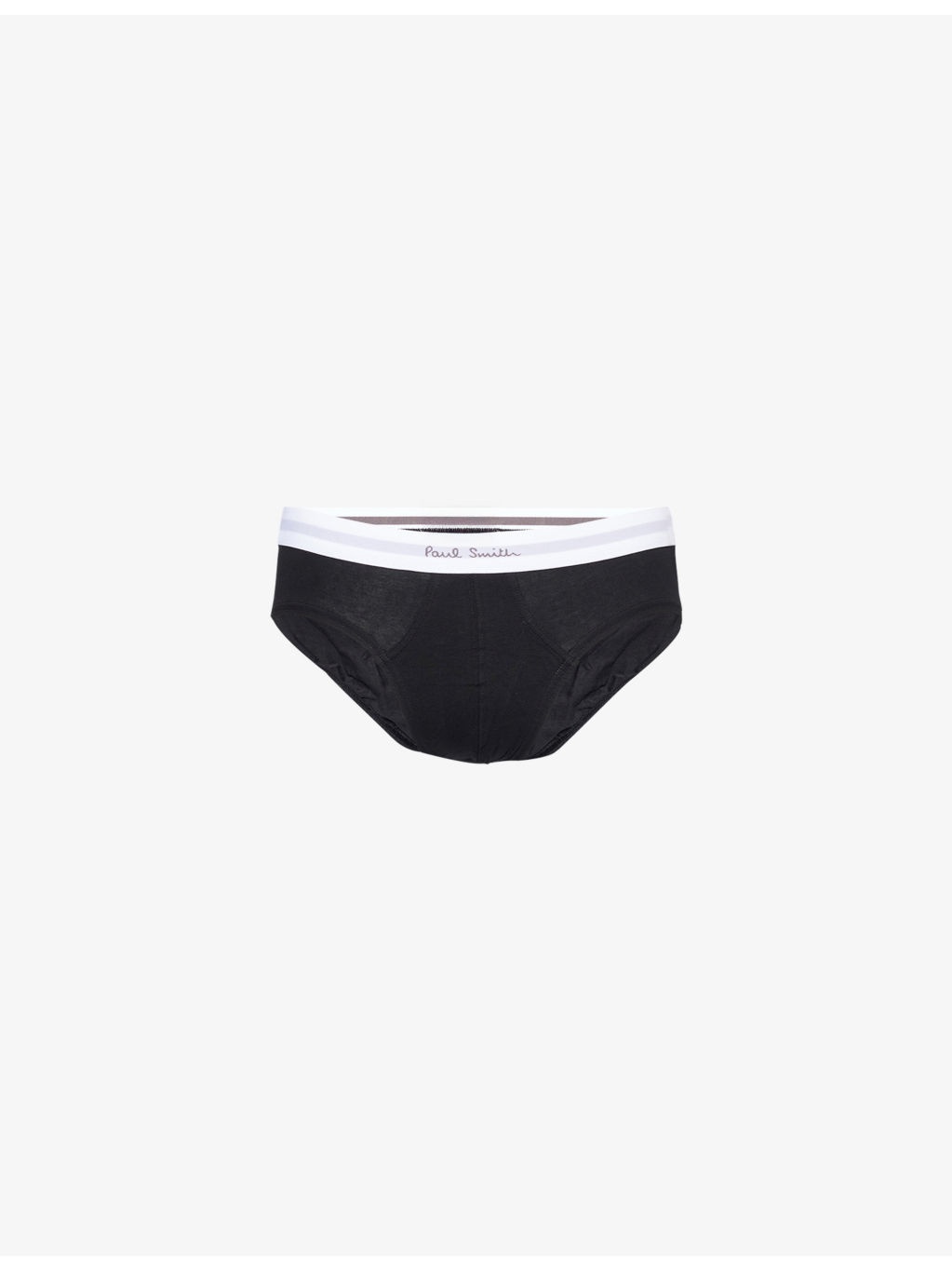 Branded-Waistband Pack of Three Cotton-Jersey Briefs - 1