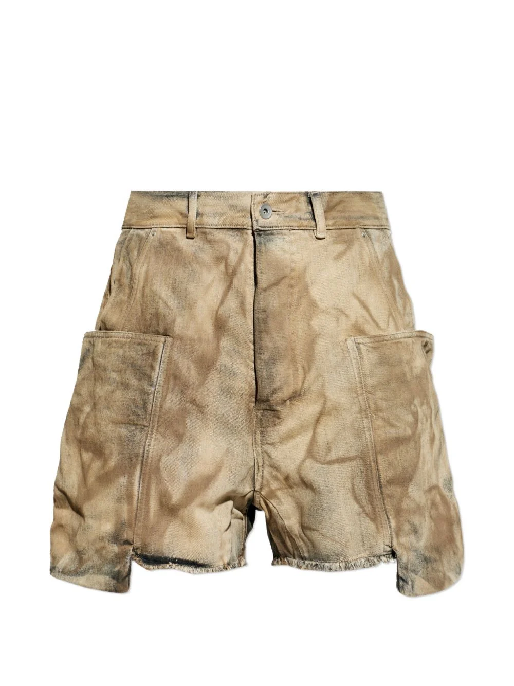 frayed pocket shorts - 1