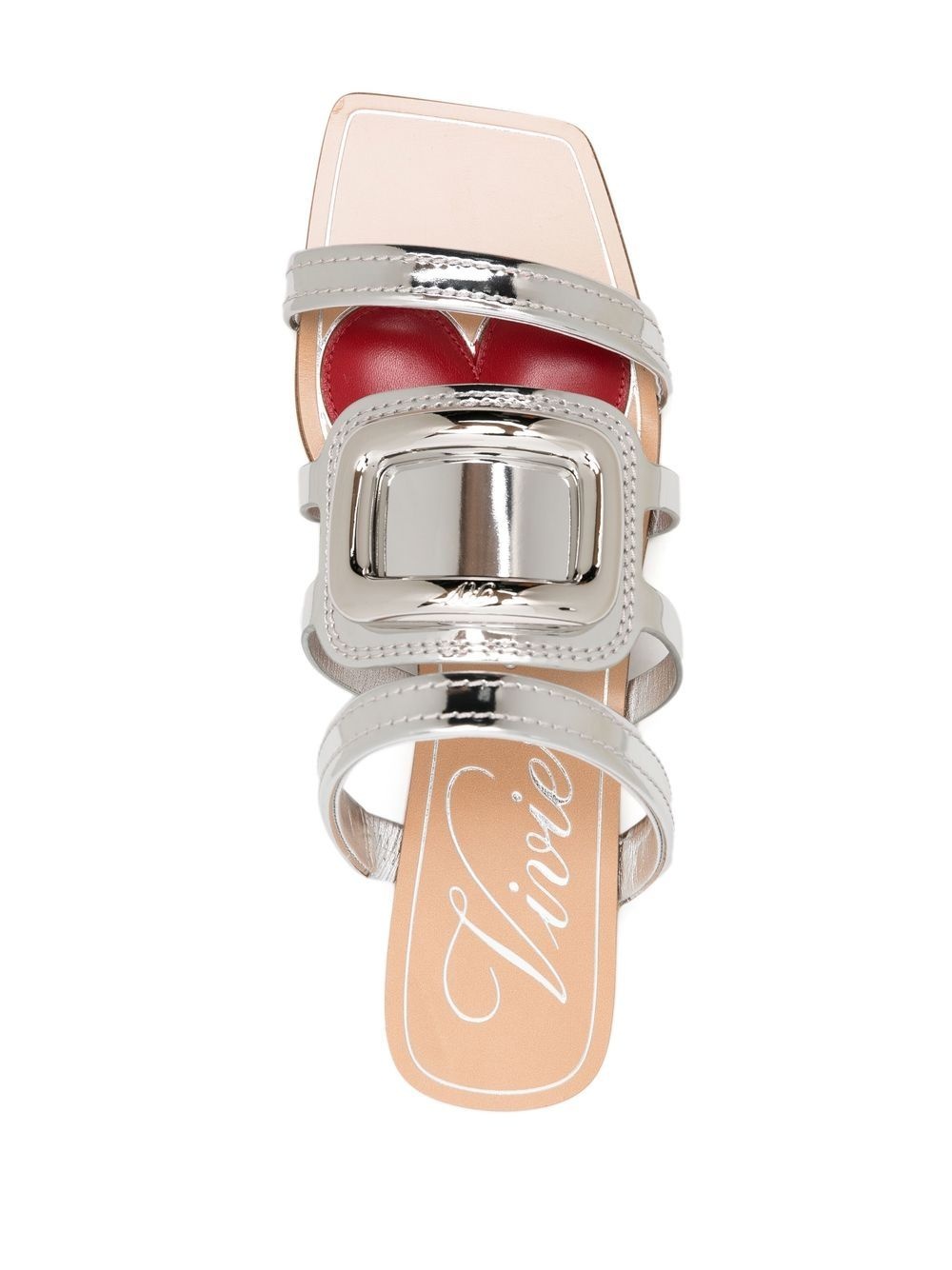 multi-strap metallic sandals - 4