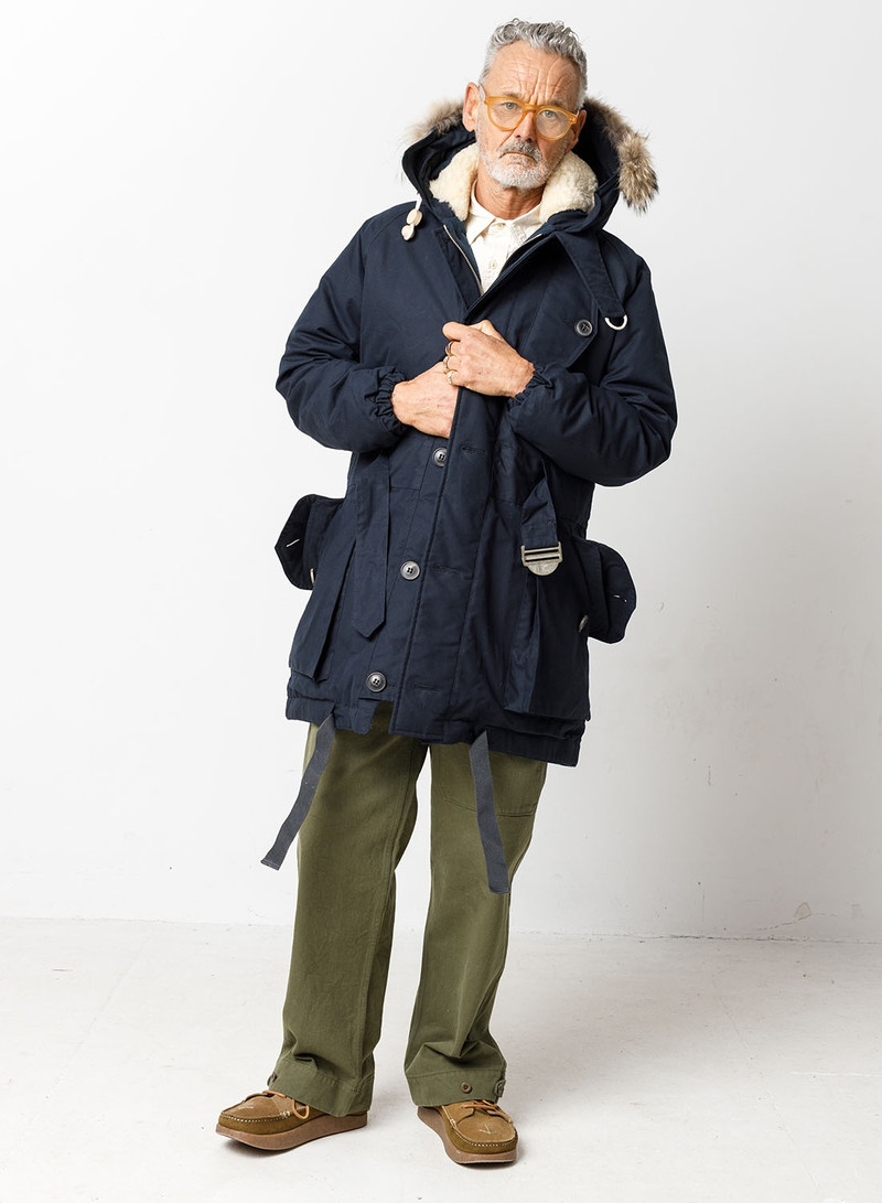 Nigel Cabourn Antarctic Parka Black Navy | REVERSIBLE