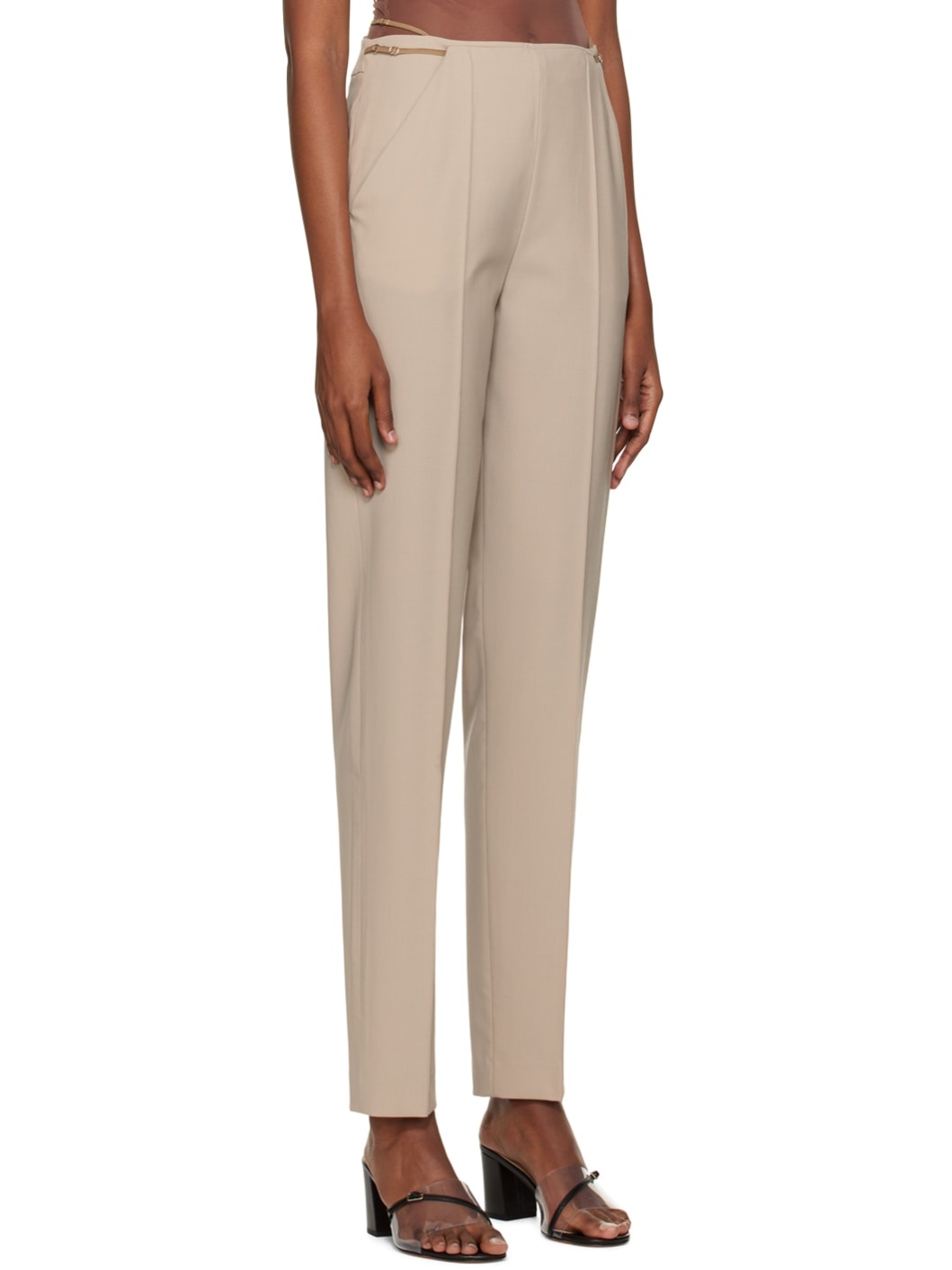 Beige Tailored Trousers - 2