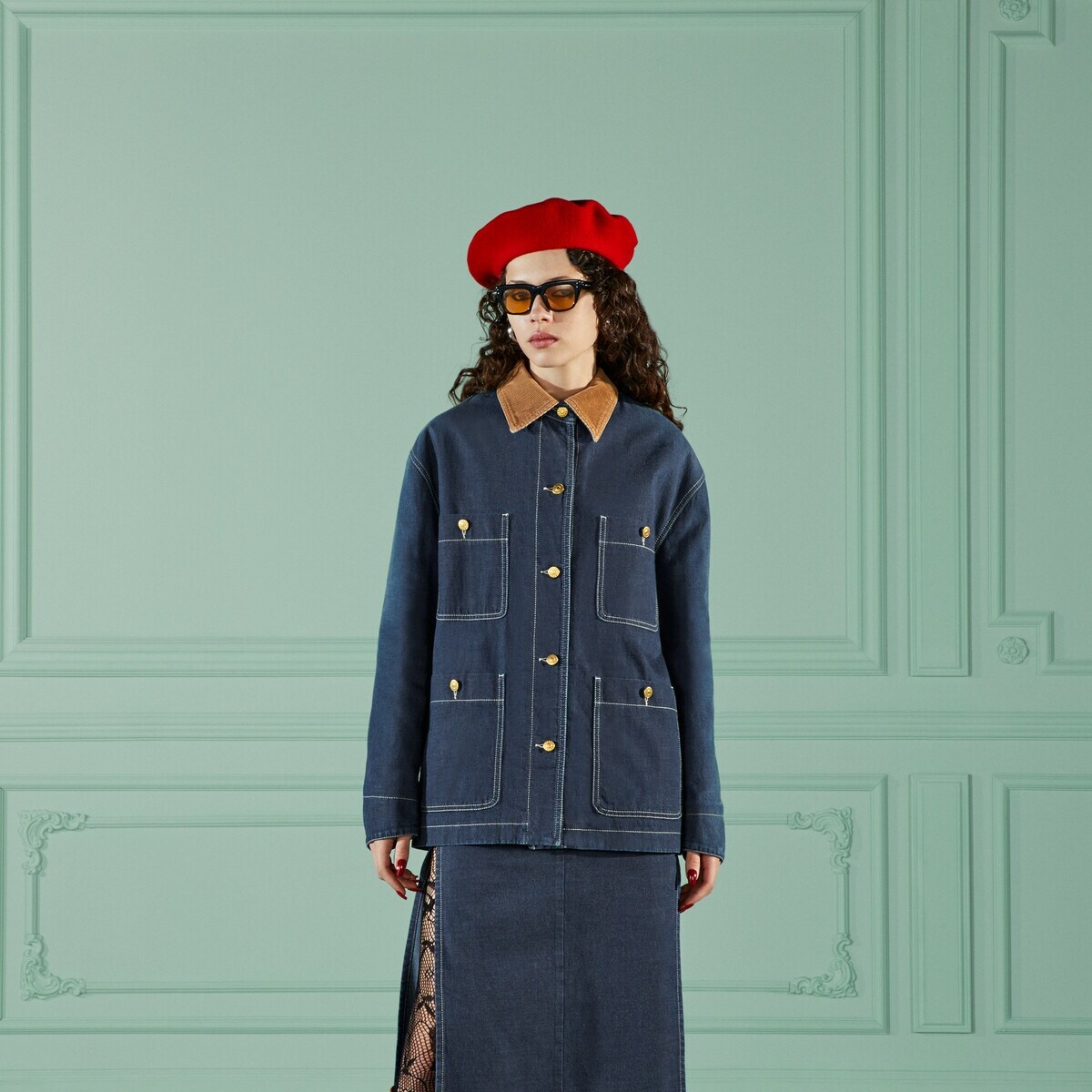 Denim longline jacket - 6