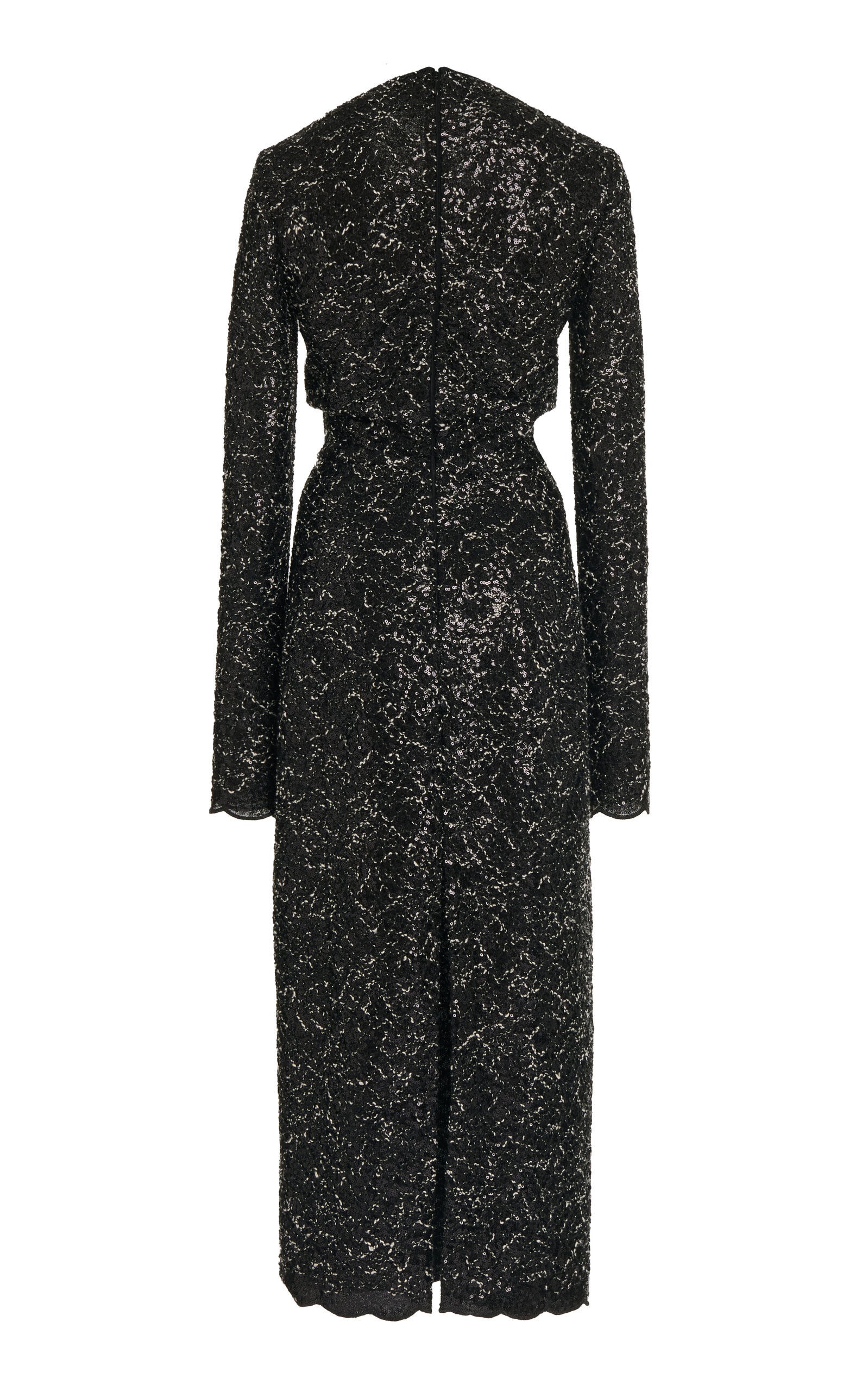 Sequin-Bouclé Tweed Midi Dress black - 3
