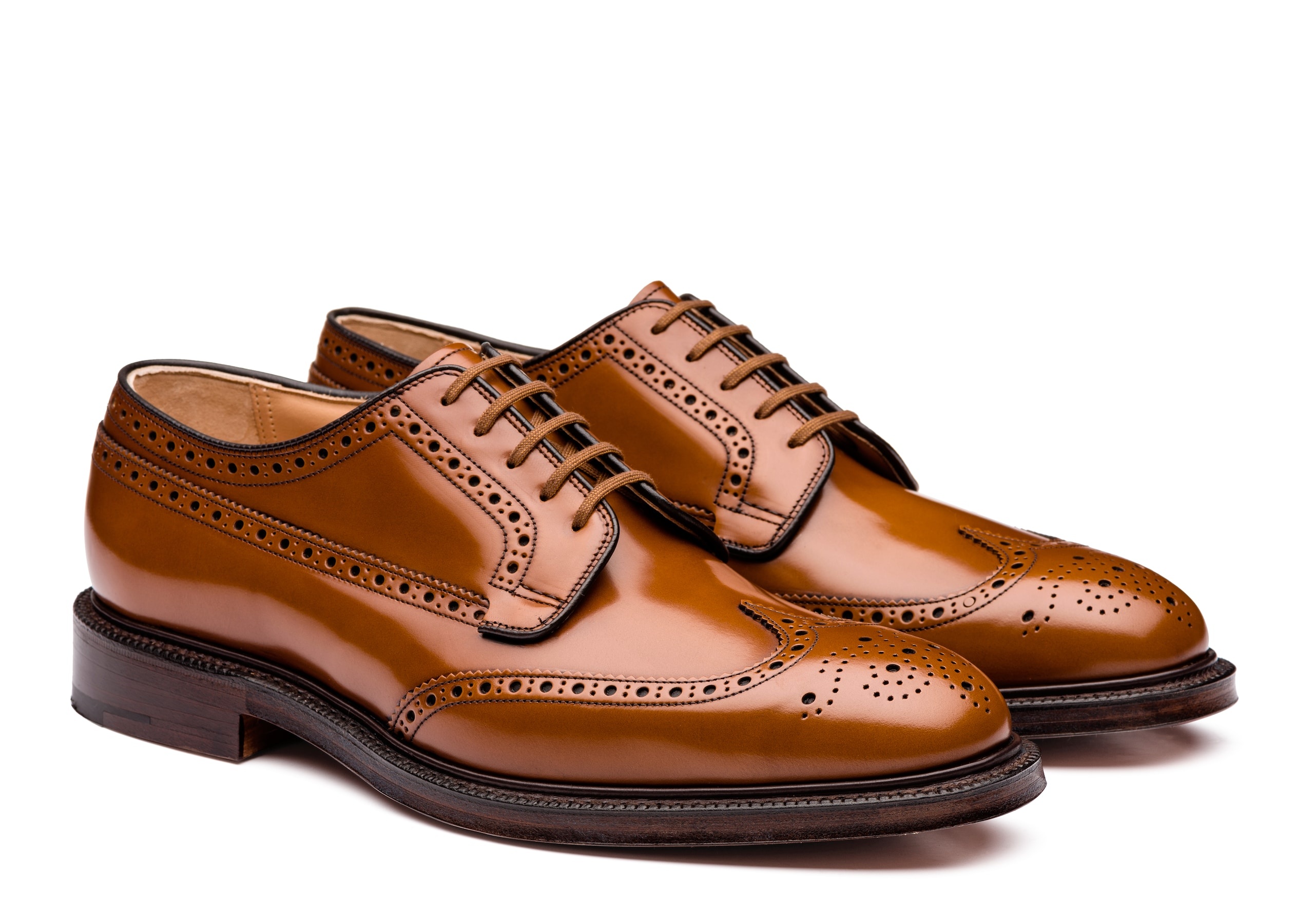 Church’s GRAFTON 173 POLISHED BINDER 065 Church's Grafton 173 Polished Binder Derby Brogue Sandalwood