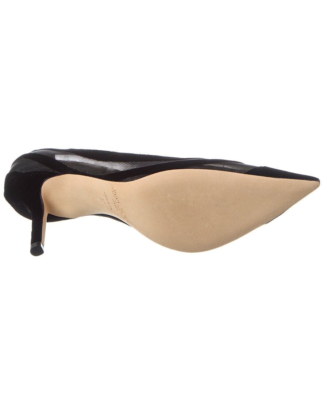Jimmy Choo Love 85 Flocked Velvet & Mesh Pump - 4