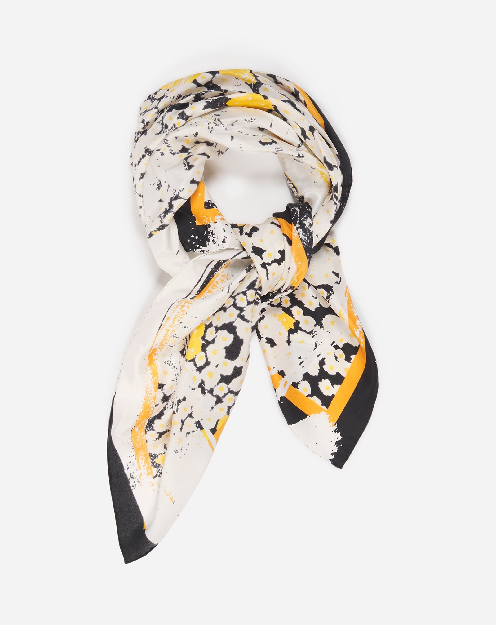 SILK SCARF WITH FLORAL PRINT - 2