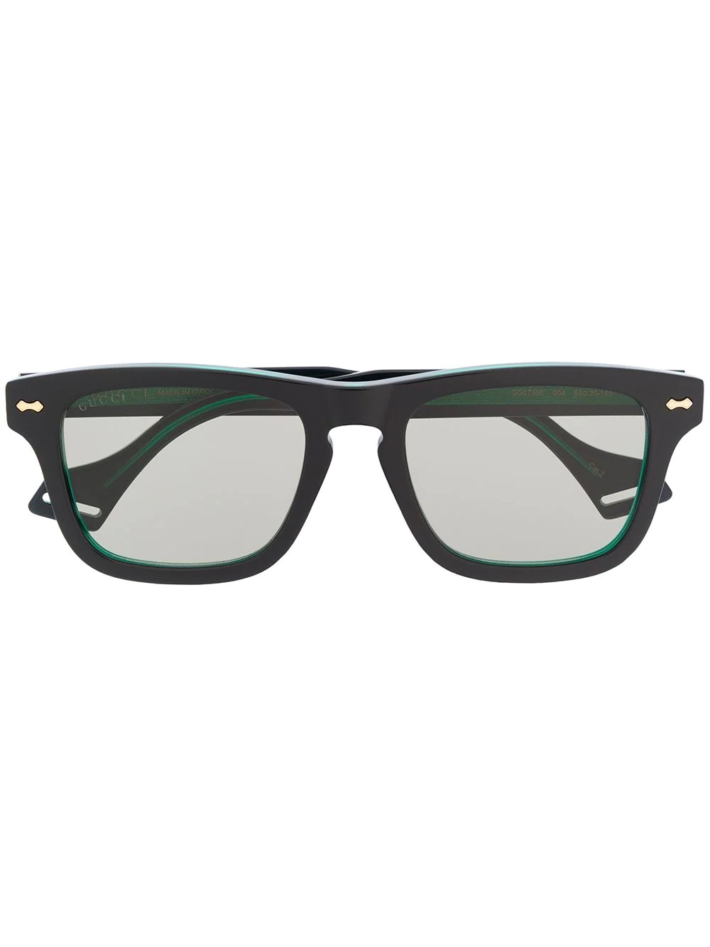 two-tone square-frame sunglasses - 1