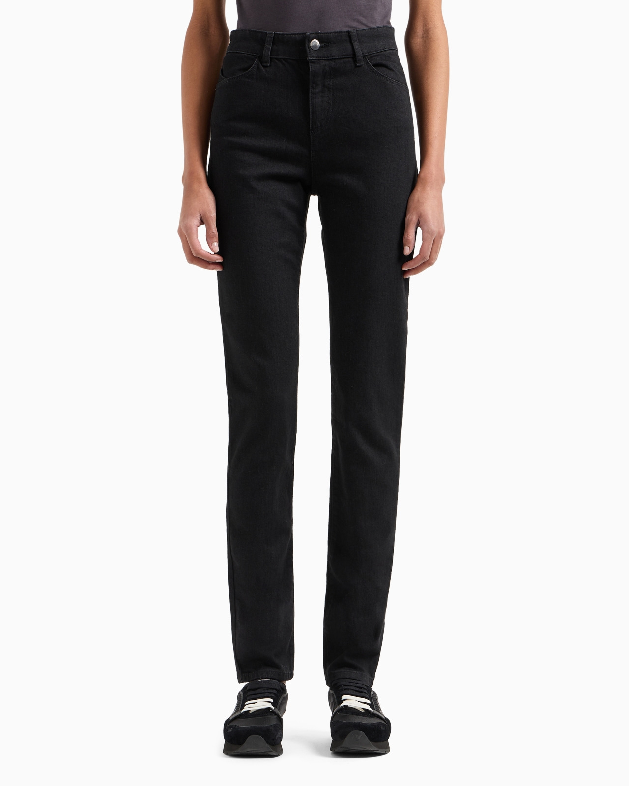J18 High-waisted skinny-fit rinsed comfort-denim jeans - 4