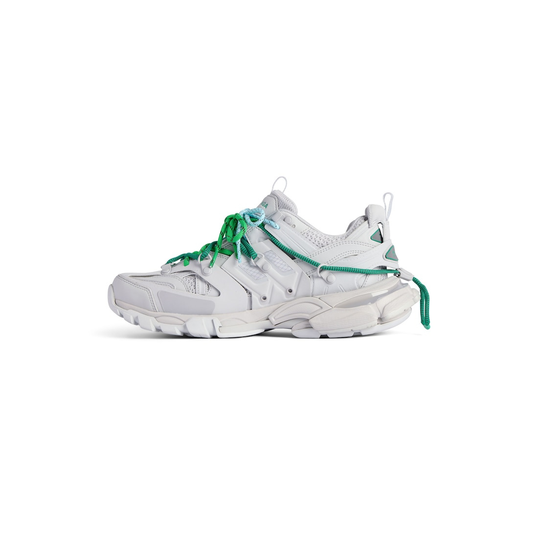 Men's Track Trail Laces Sneaker in Grey/green/blue - 4