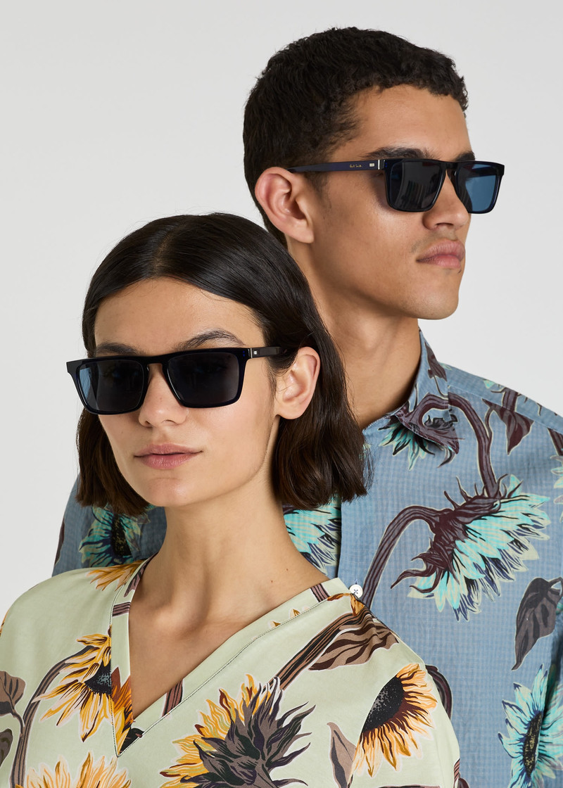 Navy Blue 'Edison' Sunglasses 5