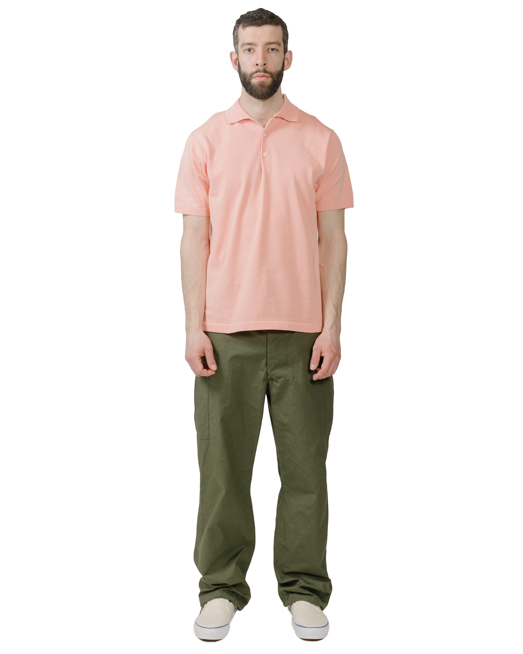 Knit Polo Solid 12G Pink - 4