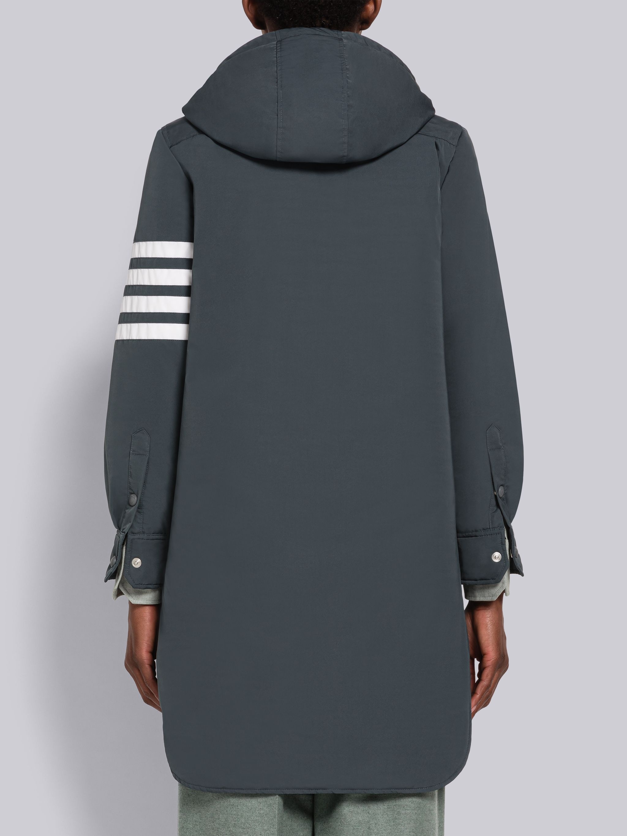 Tech Faille Hooded 4-Bar Down Shirtdress - 3