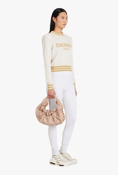 Balmain Beige leather Parachute bag outlook