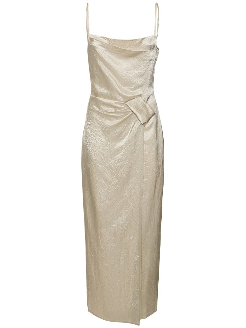 Briar crinkled satin midi dress - 1