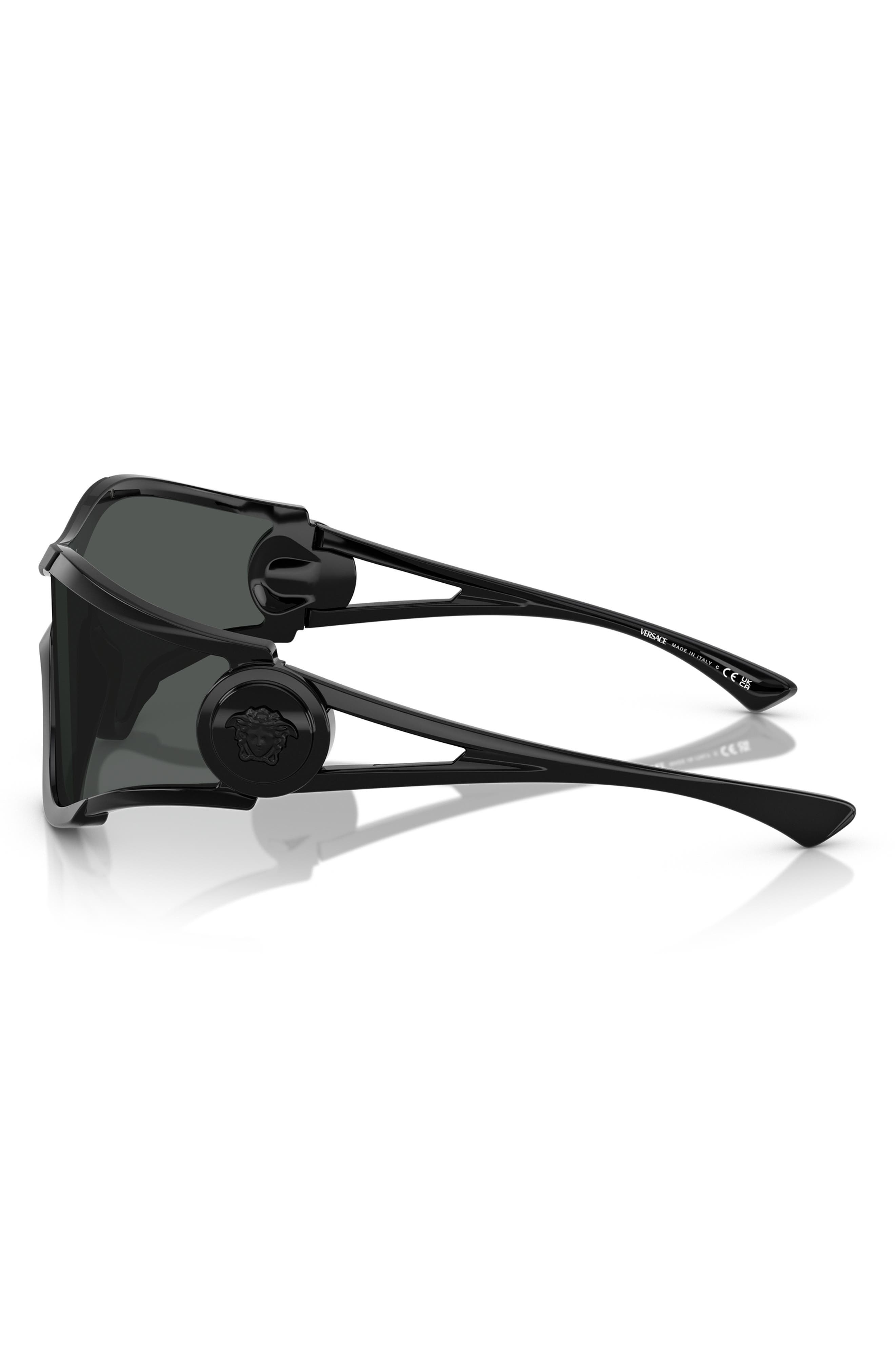 Versace 180mm Irregular Sunglasses in Black at Nordstrom - 3