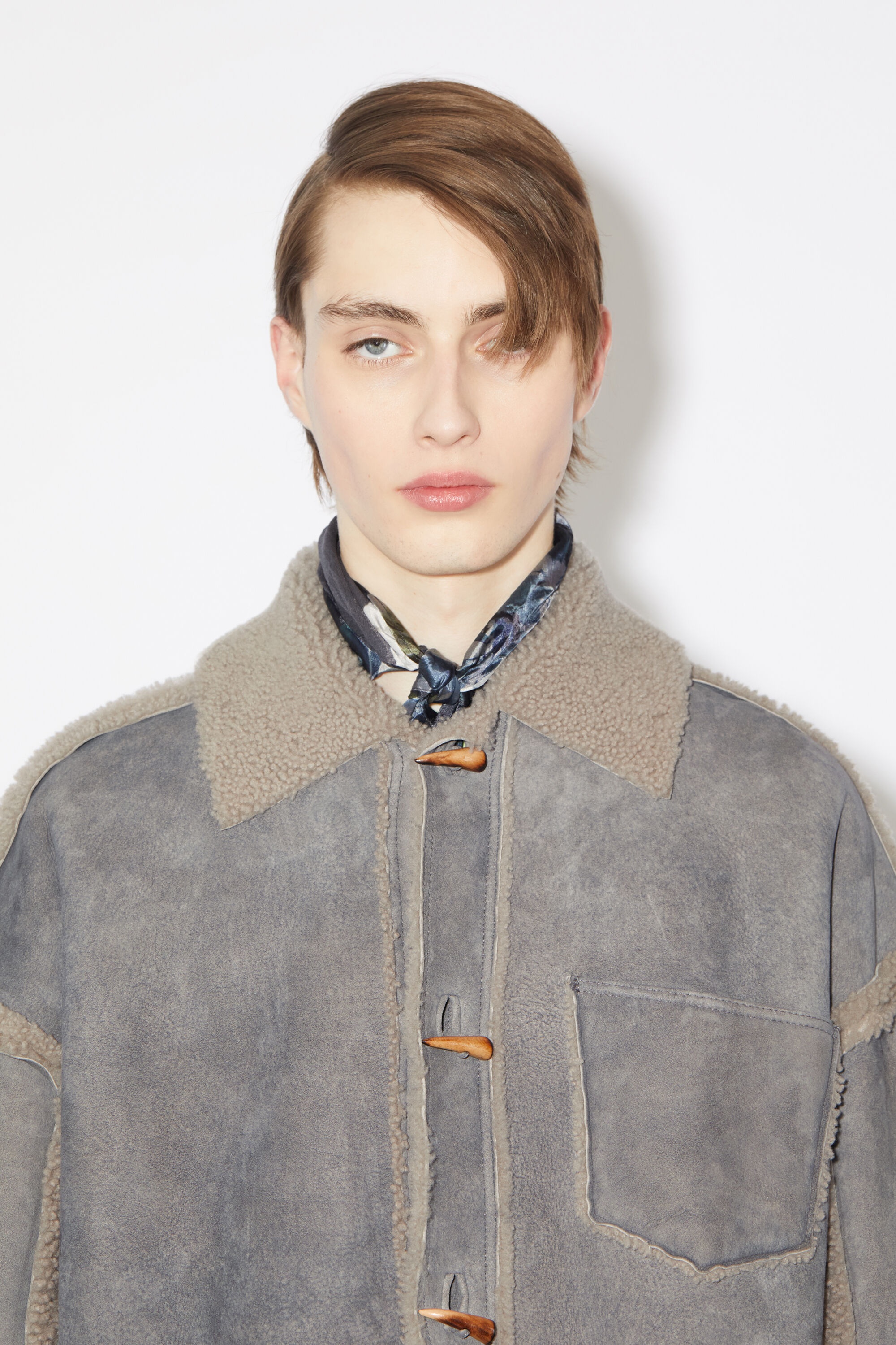 Shearling jacket - Taupe grey - 7