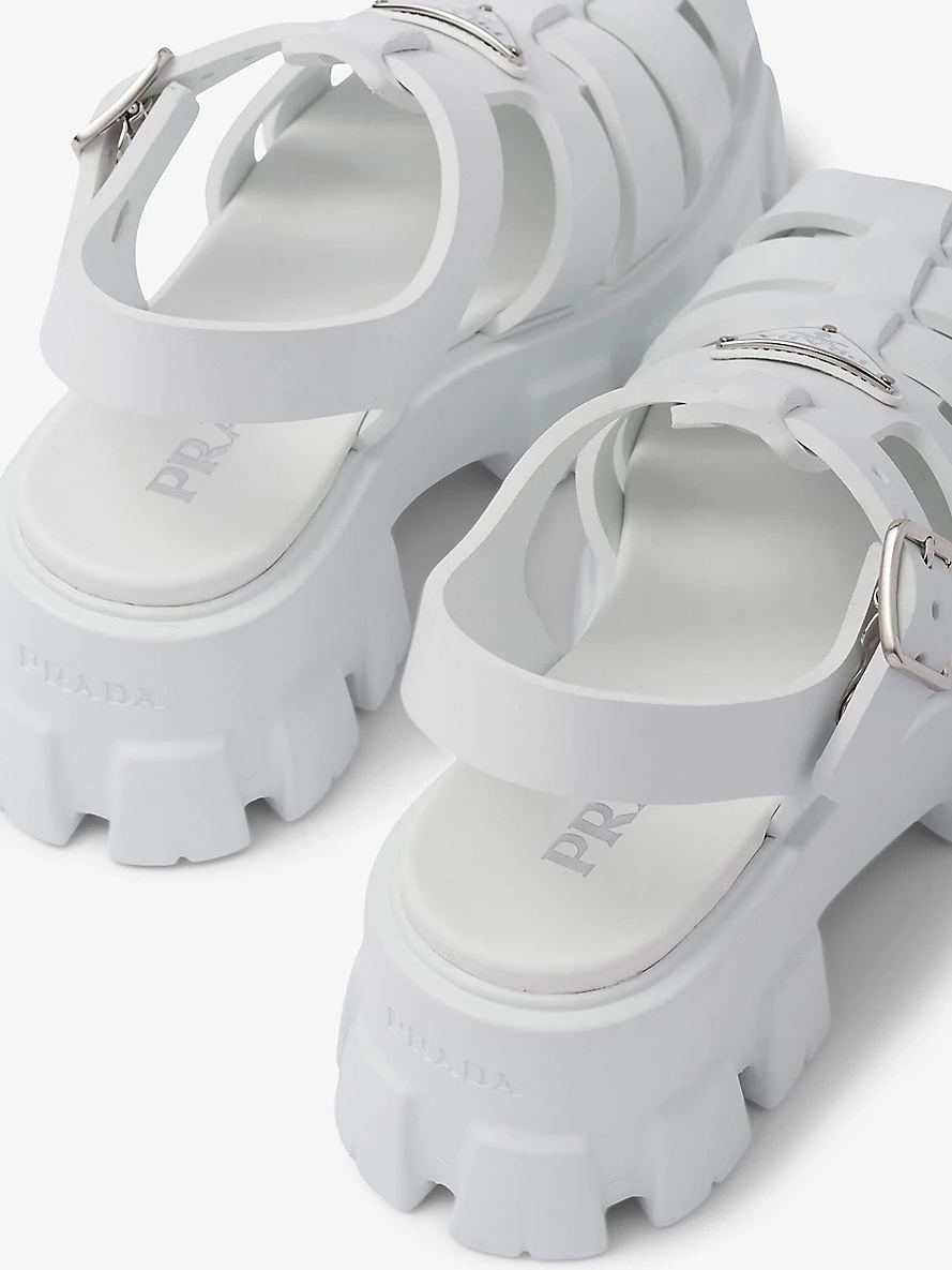 Platform rubber sandals - 4