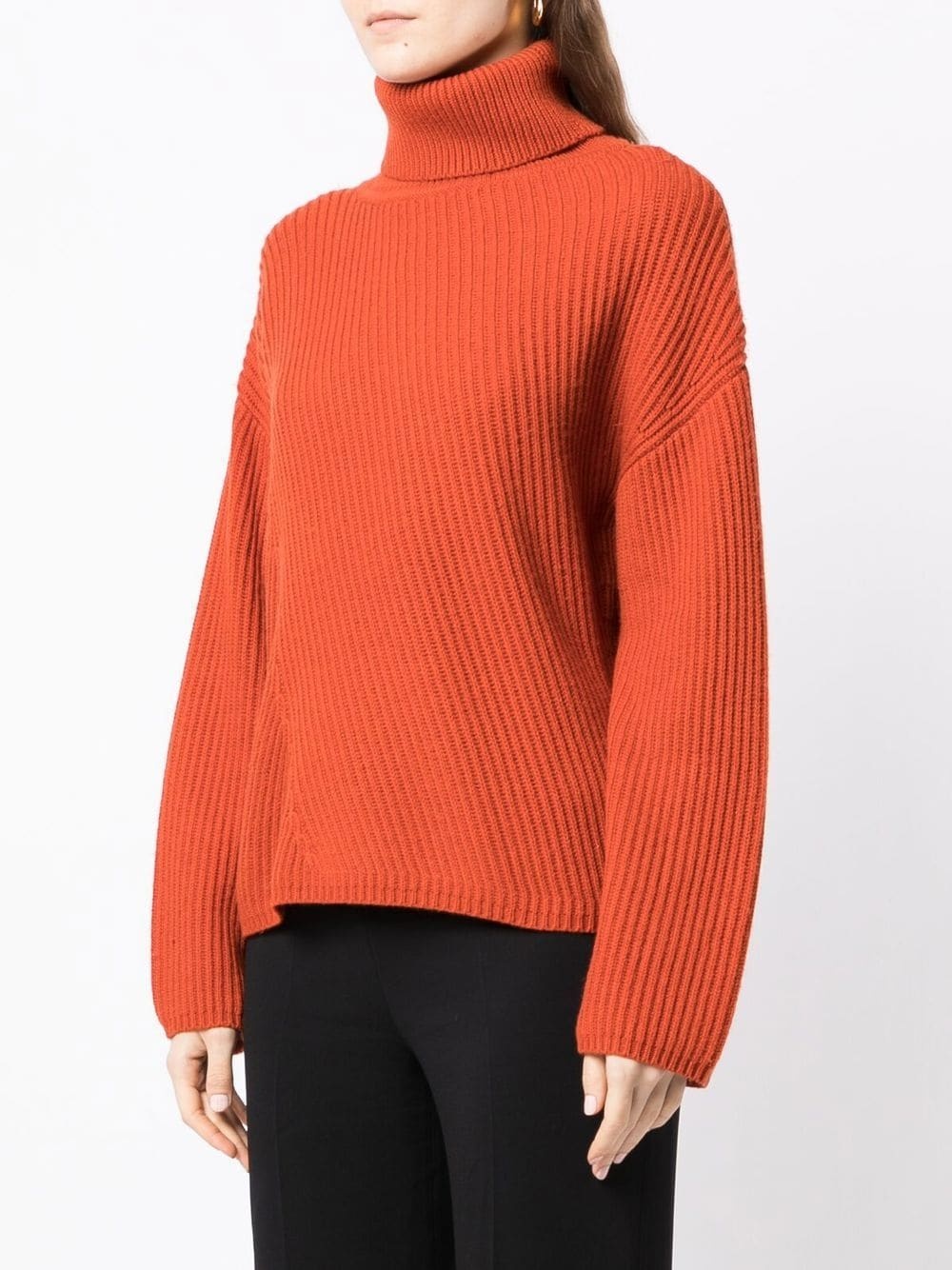 roll-neck ribbed-knit jumper - 3