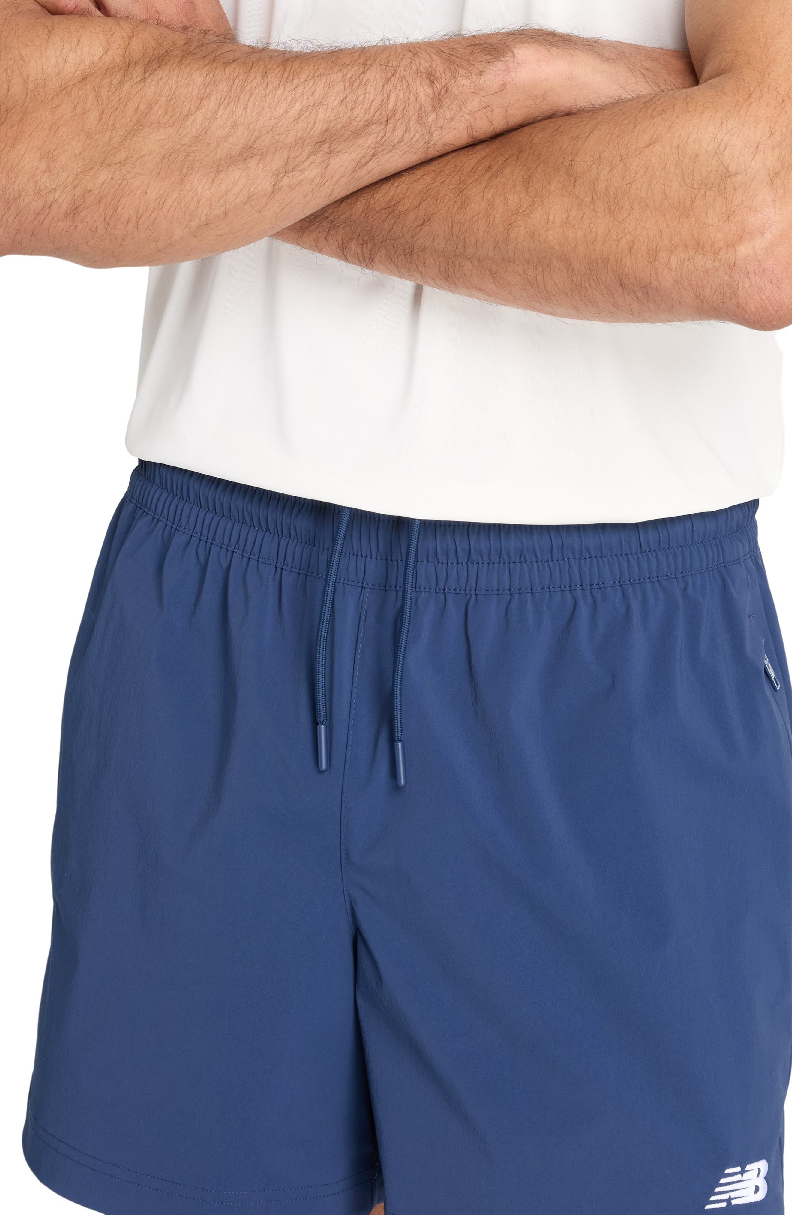 New Balance Athletics Woven Stretch Nylon Shorts in Navy at Nordstrom - 5