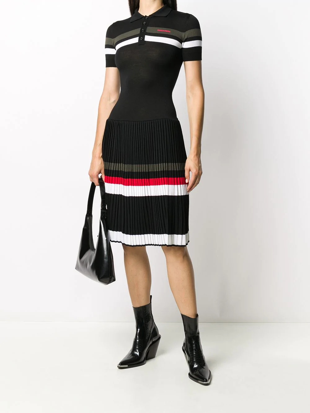 knitted polo dress - 2