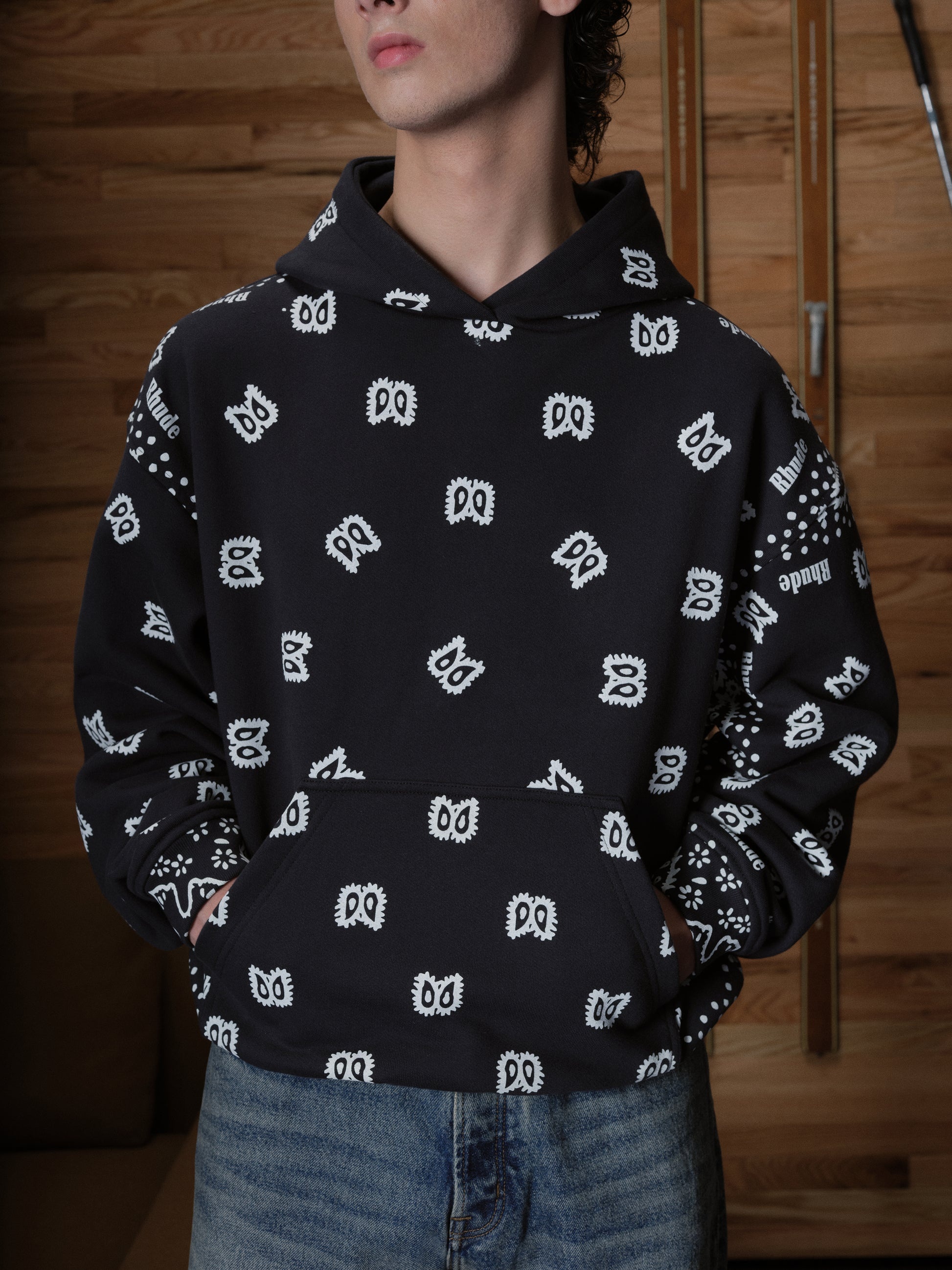 BANDANA PRINT HOODIE - 6