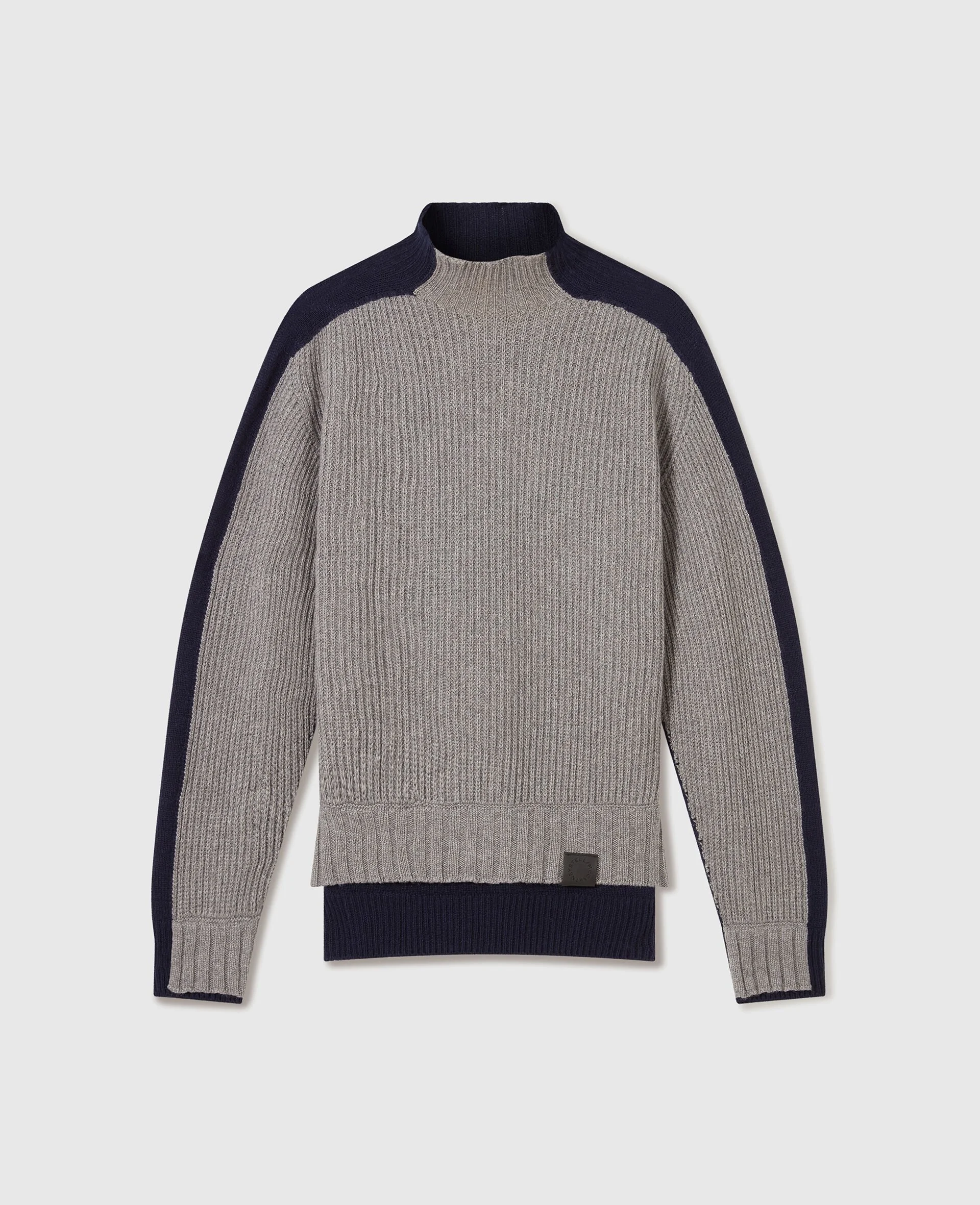 Turtleneck Contrast Panel Jumper - 1