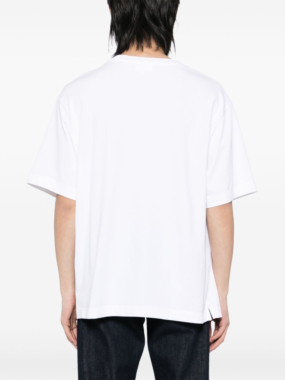 handwriting embroidered T-shirt - 3