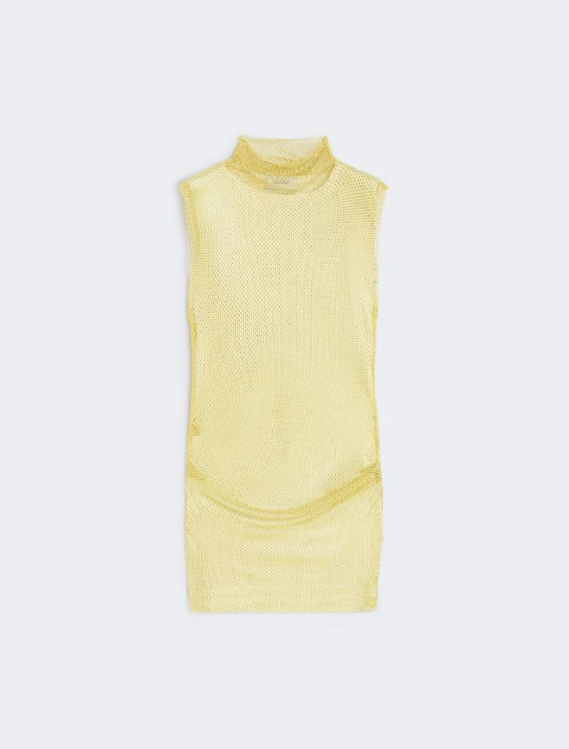 Sleeveless dress with rhinestones - 1