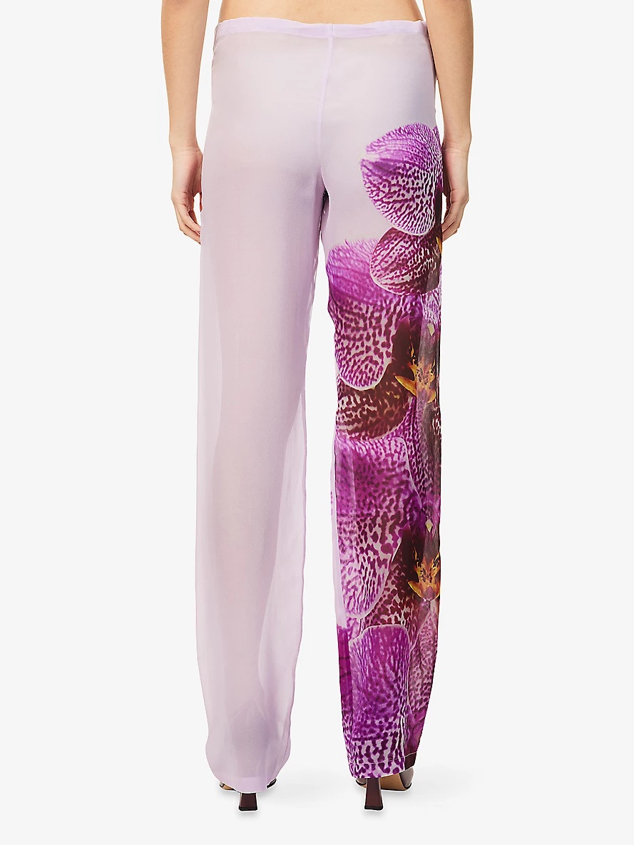 Puvis Straight-Leg Sheer Silk Trousers - 4