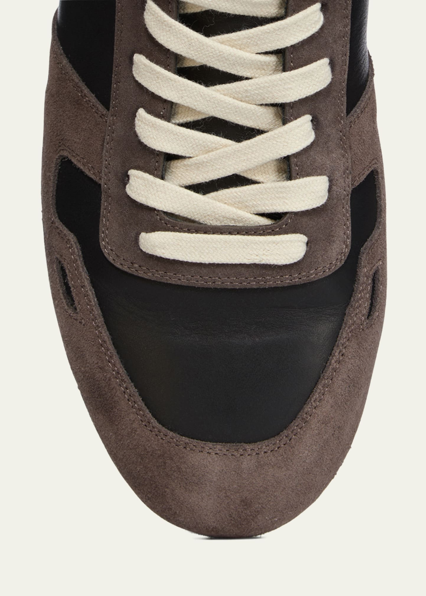 Men's Minimal Sneak Suede and Leather Low-Top Sneakers - 2