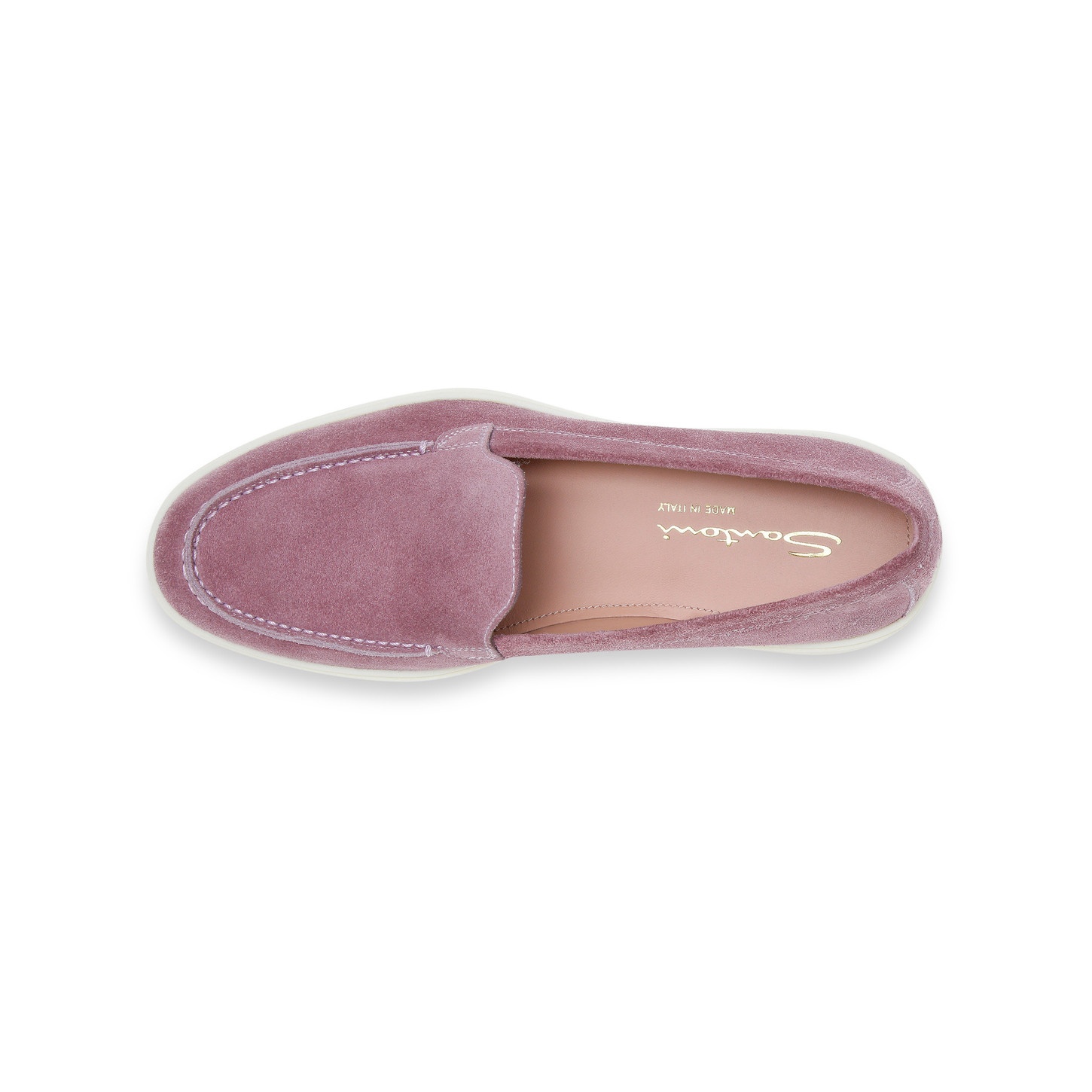 Women's purple suede loafer - 5
