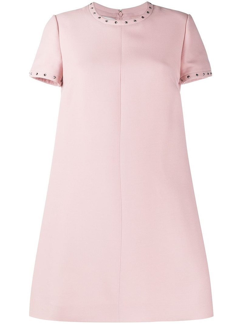 embellished trim flared dress 1