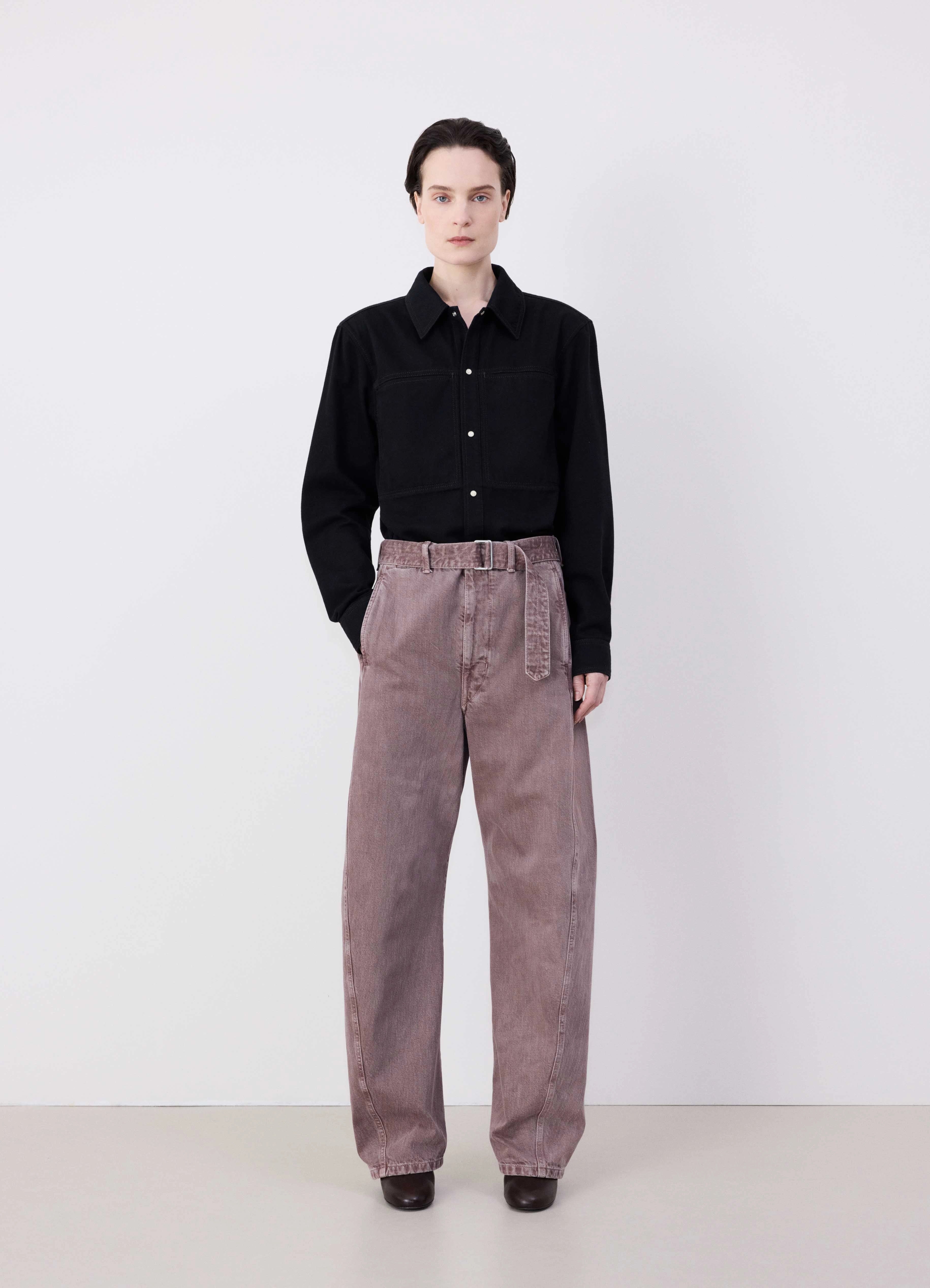 TWISTED BELTED PANTS - 6