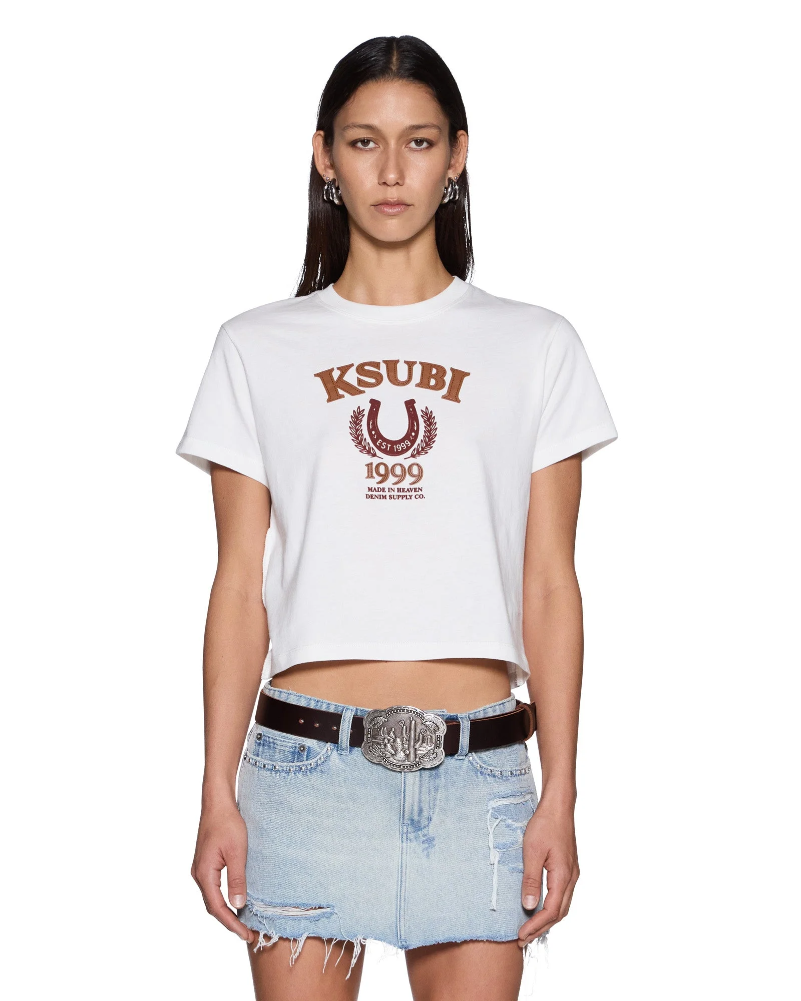 KSUBI RANCH SHRUNKEN SS TEE VINTAGE WHITE - 1