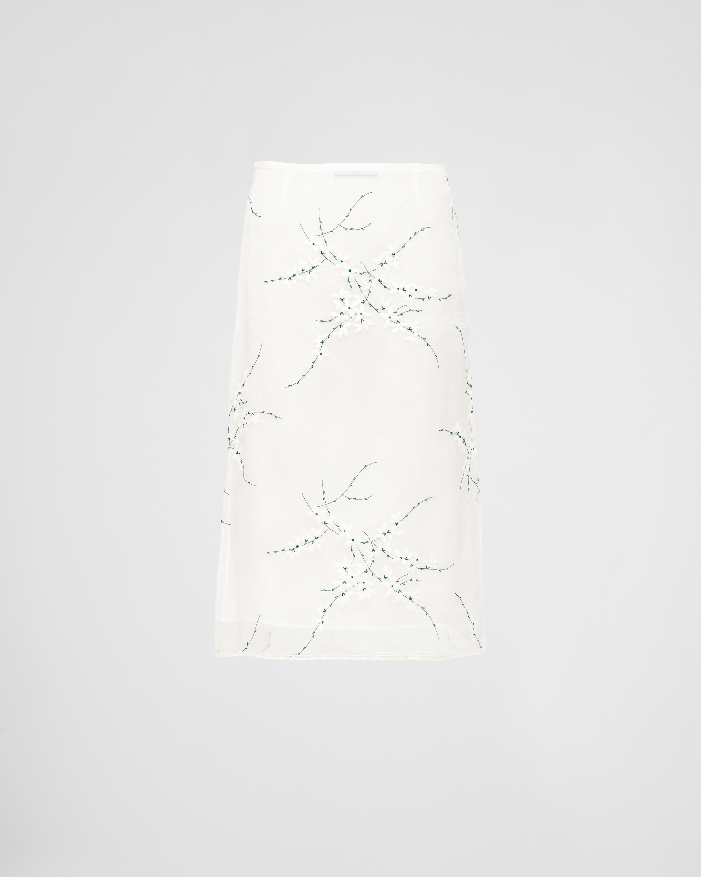 Embroidered organza midi-skirt - 1