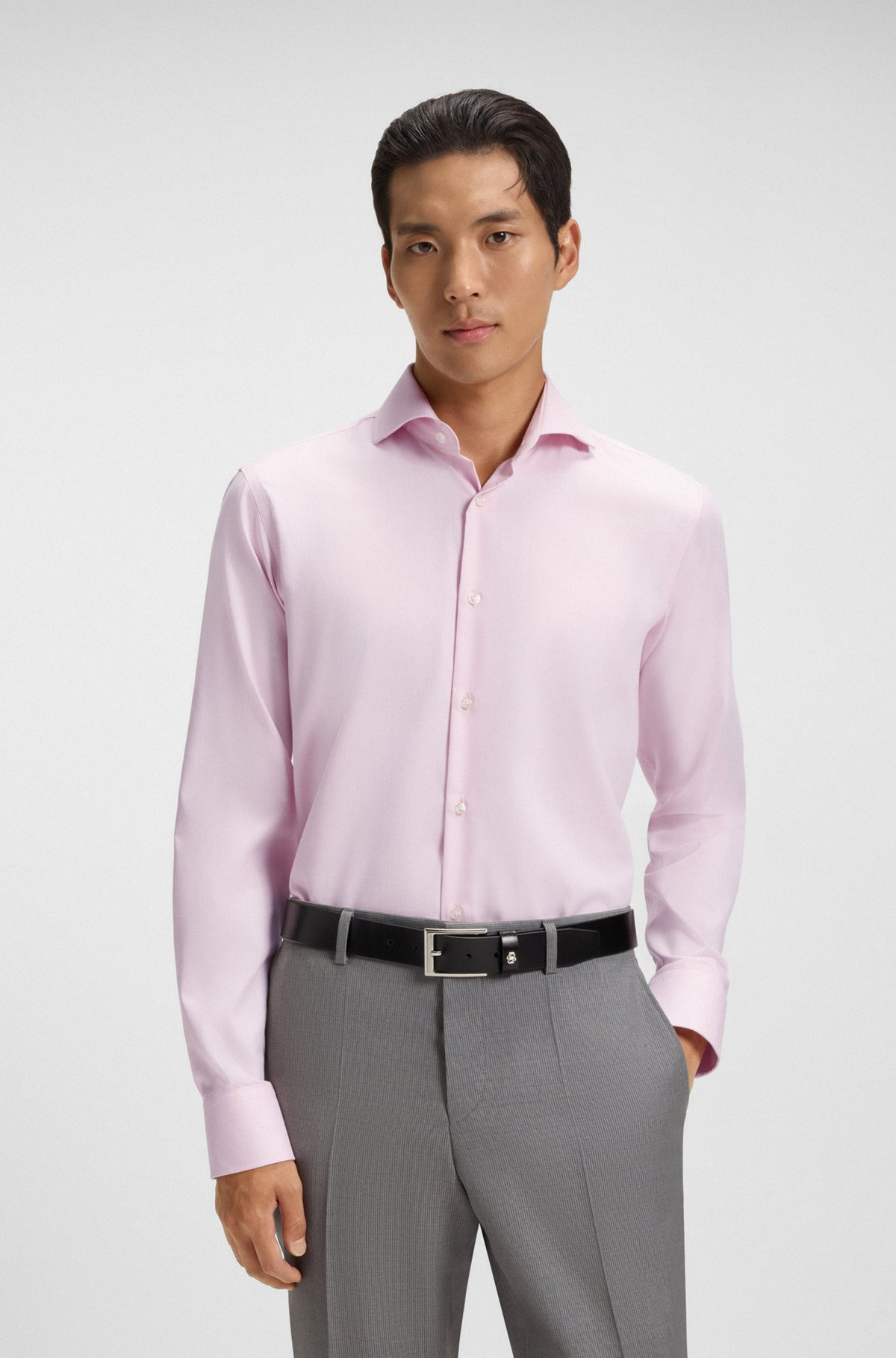 REGULAR-FIT SHIRT IN WRINKLE-RESISTANT OXFORD COTTON - 2