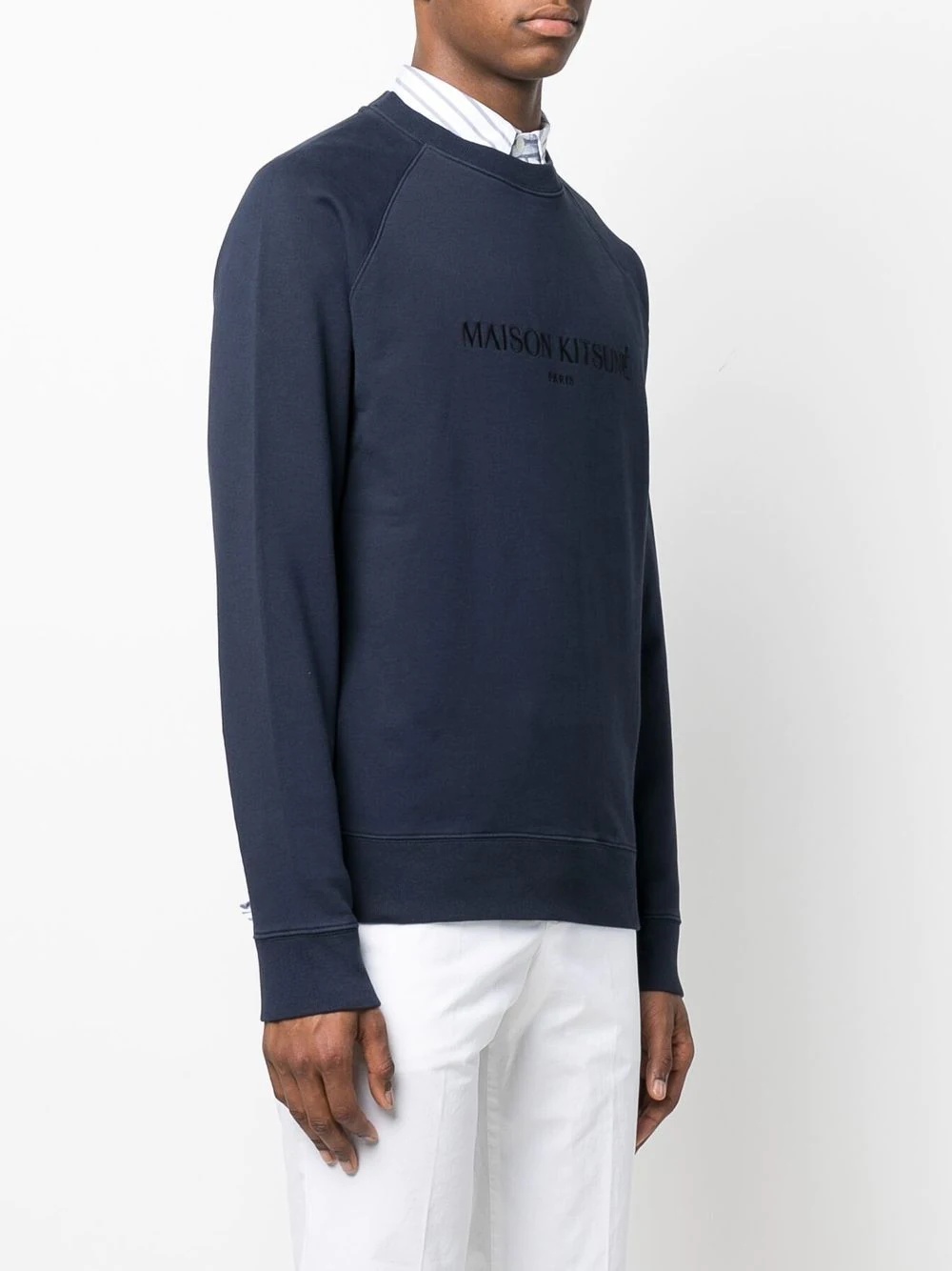 embroidered-logo cotton sweatshirt - 3