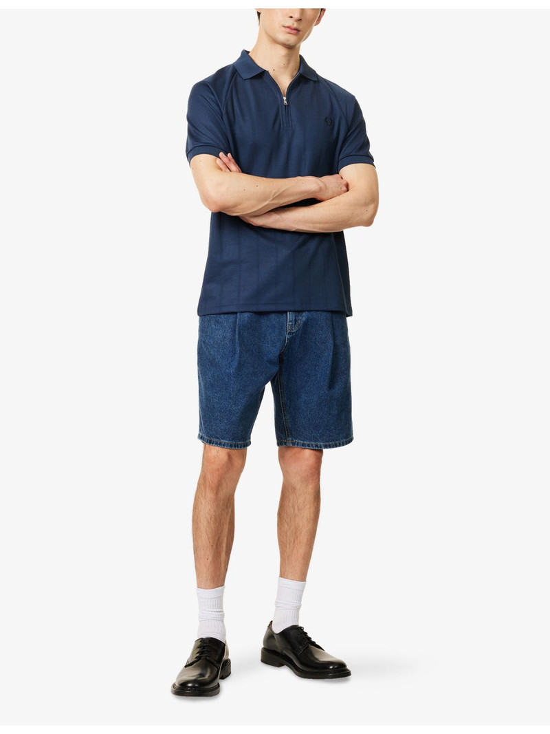 Fred Perry Embroidered-Logo Cotton-Blend Polo Top outlook