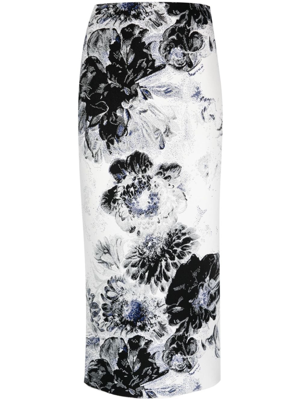 Chiaroscuro floral-jacquard skirt - 1