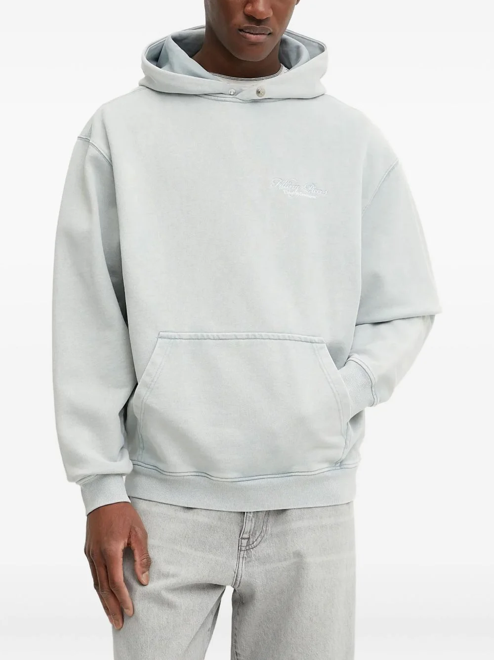 embroidered-logo hoodie - 1