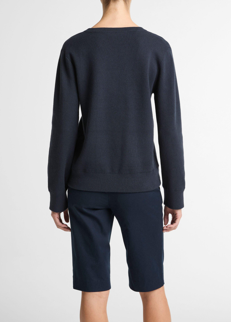 Vince Double-Face Cotton-Blend V-Neck Sweater outlook